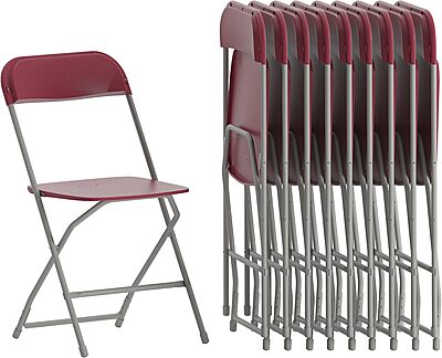Flash Furniture Hercules Series Commercial-Grade Plastic Folding Chair - 650LB Weight Capacity