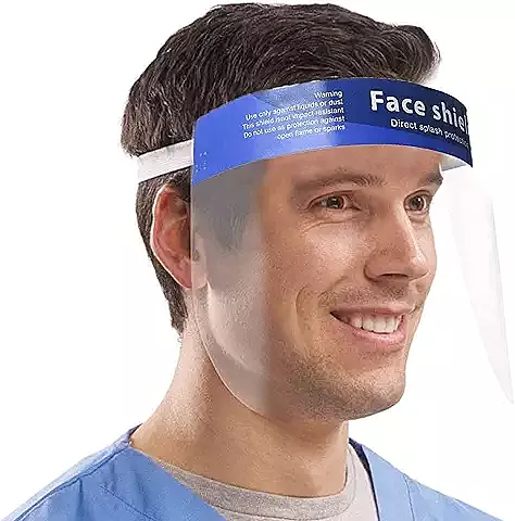 Escudo facial reutilizable de plástico de seguridad para rostro completo,