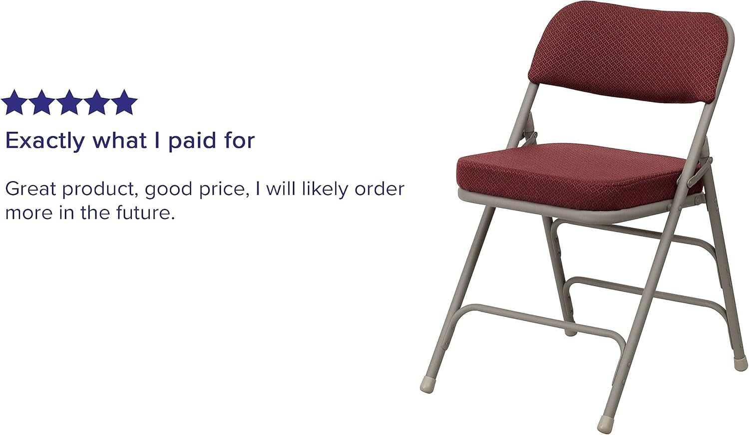 FLASH FURNITURE Hercules Series Metal Folding Chairs with Cushioned Fabric Seats