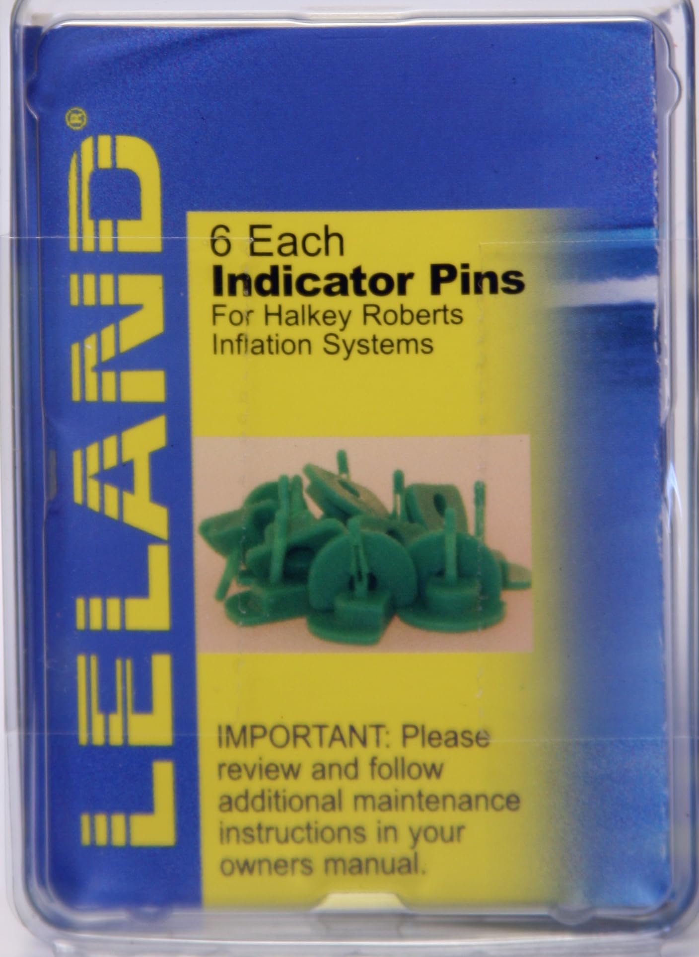 LELAND Maximum Inflation V85006-00006 Replacement Green Pins - 6-Pack