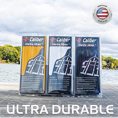 Caliber Marine Trailer Bunk Slides 23011, 3 x 15 inch, 10-Pack, White 3" x 15"