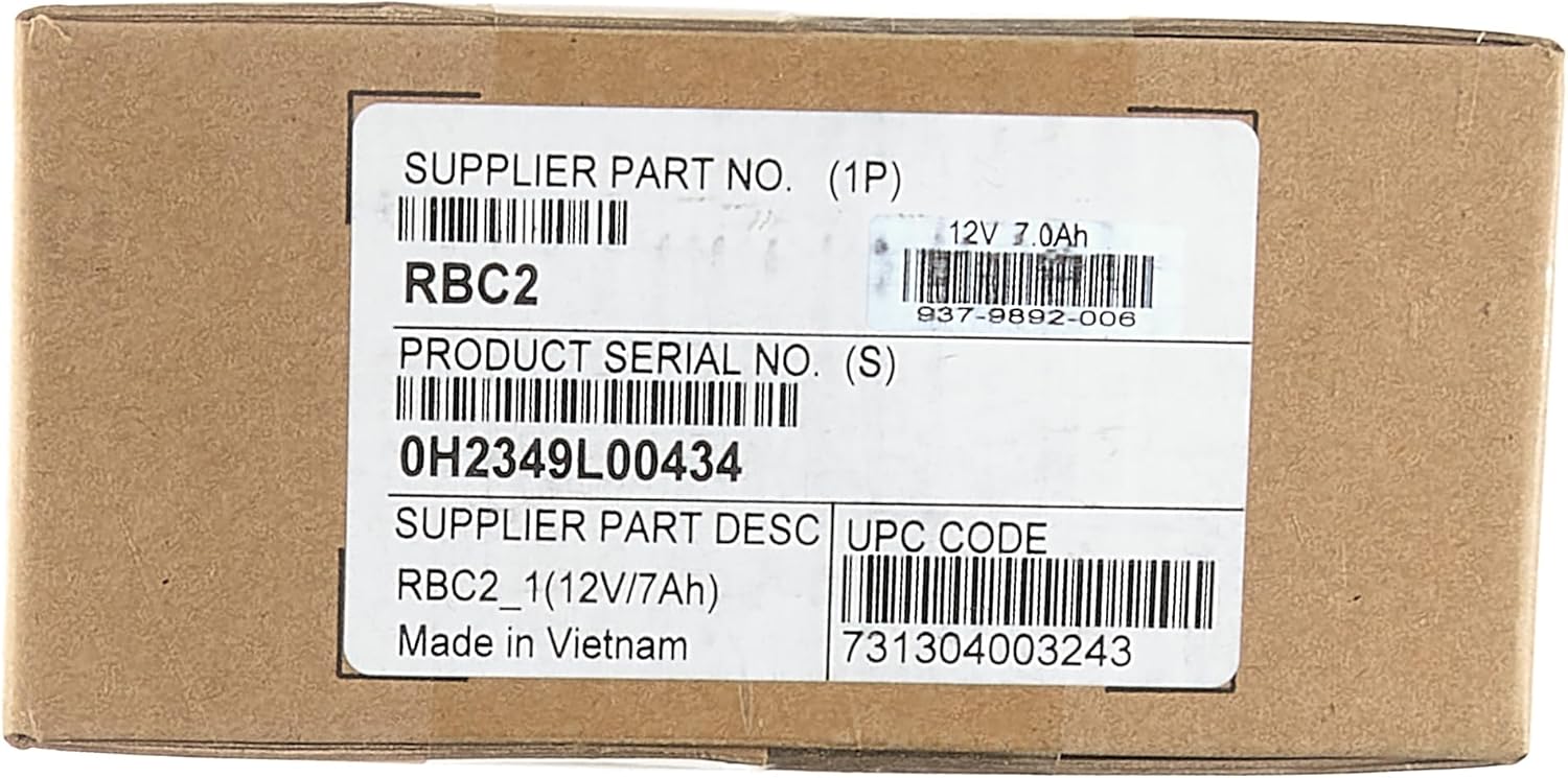 APC UPS Battery Replacement, RBC2, for APC Back-UPS Models BE500R, BK300C, BK350, BK500, BK500BLK, BK500M, BK500MC, BK500MUS