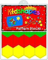 Barker Creek Learning Magnets, Pattern Blocks, Magnetic Kidshapes, Pack of 108 (LM2300)