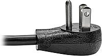 Tripp Lite Desktop Computer Power Cord, Right-Angle 5-15P to C13 - Heavy Duty, 15A, 125V, 14 AWG, 10 ft., Black