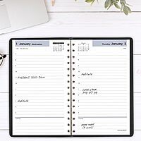 AT-A-GLANCE 2025 Appointment Book Planner, Daily, 5" x 8", Small, Hourly, DayMinder, Black (SK440025) 2025 New Edition Hourly