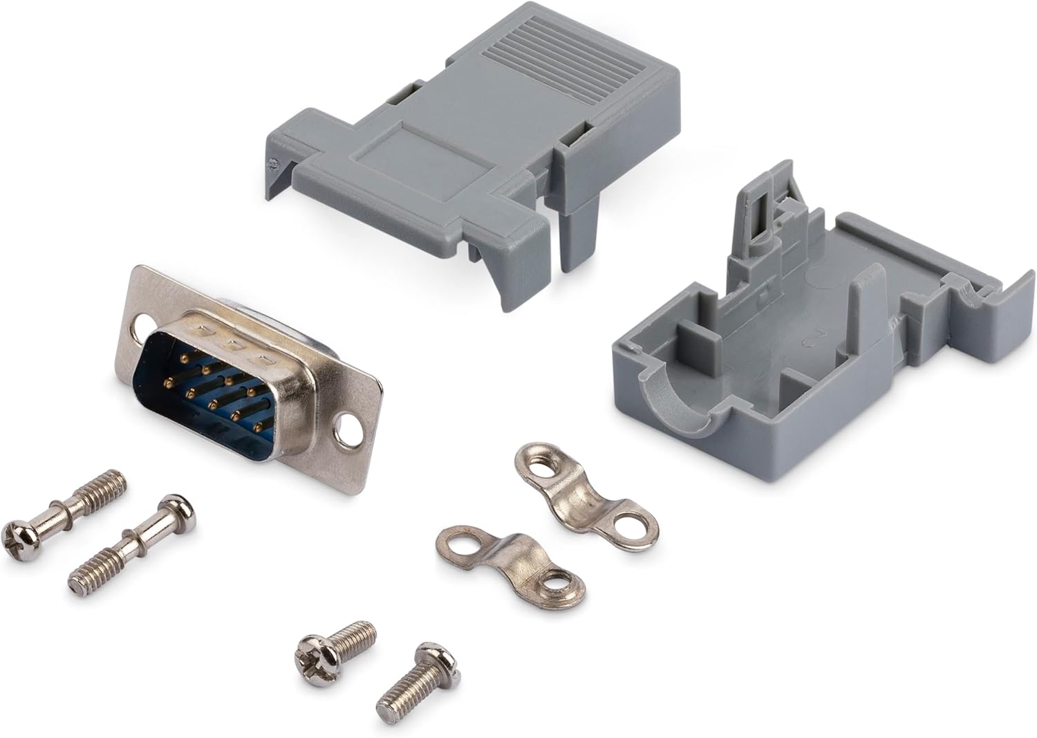 StarTech.com Assembled DB9 Male Solder D-SUB Connector with Plastic Backshell (C9PSM) 1 Count (Pack of 1) Male
