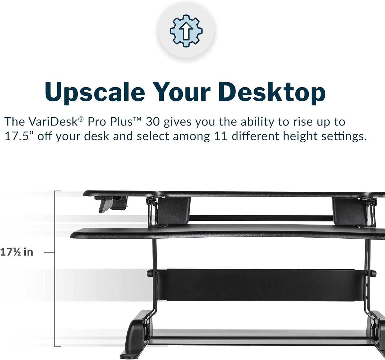Vari VariDesk Pro Plus 30 Height Adjustable Standing Desk Converter for Home Office