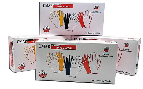 Omar Disposable Powder-Free Vinyl General-Purpose Gloves