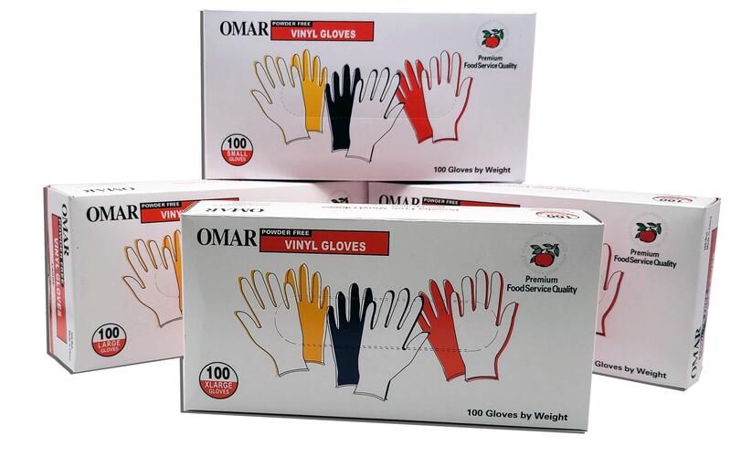 Omar Disposable Powder-Free Vinyl General-Purpose Gloves