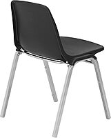 National Public Seating 8100 Series Poly Shell Stack Chairs, Blue - Set of 4 (Model 8125-4)