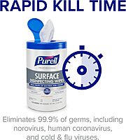 Purell Professional Surface Disinfecting Wipes, 7" x 8", 110 Wipes Per Canister