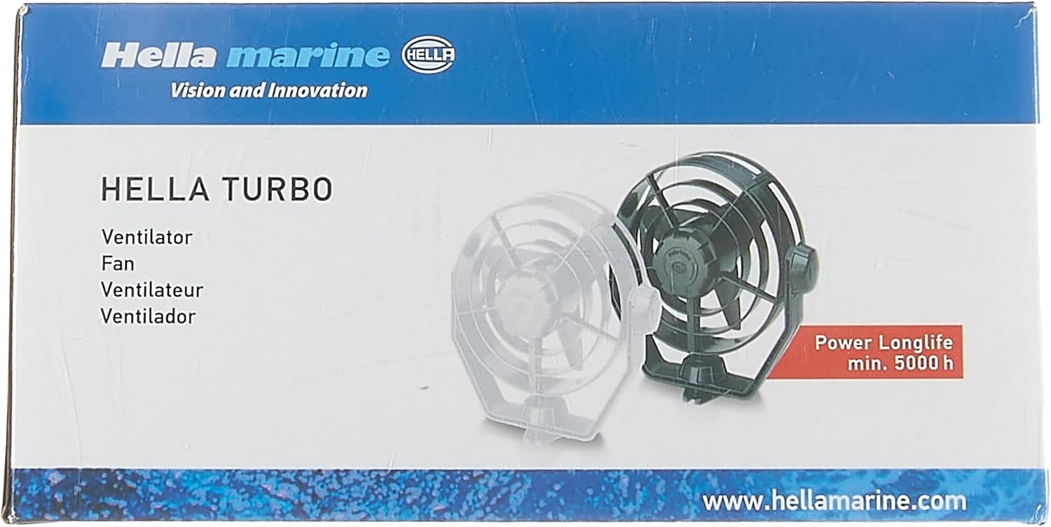 Hella 003361022 '3361 Series' 12V DC 2 Speed Turbo Fan with White Housing