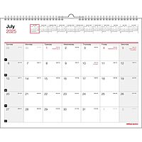 2025-2026 Office Depot® Brand Monthly Academic Wall Calendar, 11" x 8-1/2", 30% Recycled, July 2025 To June 2026