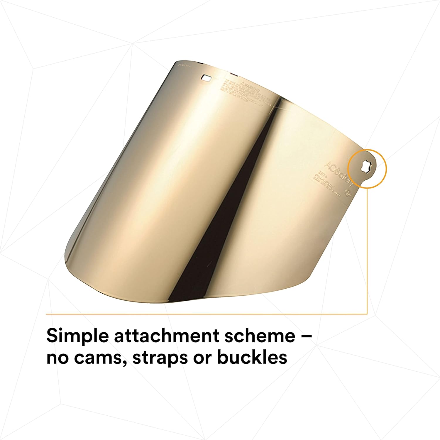 3M Total Performance Gold-Coated Face Shield Window WCP96G -00000, Polycarbonate, Clear