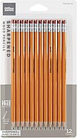 Office Depot® Brand Presharpened Pencils, #2 Medium Soft Lead, Yellow, Pack Of 12