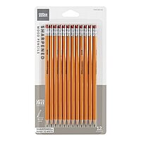 Office Depot® Brand Presharpened Pencils, #2 Medium Soft Lead, Yellow, Pack Of 12