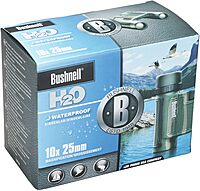 Bushnell 130106C H2O Roof Bak-4 WP/FP Twist Up Eyecups Binoculars with 6 L Clamshell, 10 x 25mm, Camo