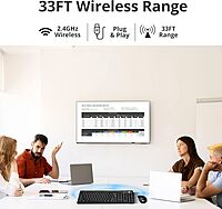 SIIG Jk-WR0T12-S1 Standard Size 102Key Wireless Keyboard with 3Button Wireless Optical Mouse, Black 102-key