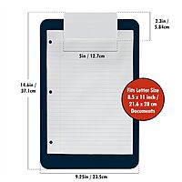 SAUNDERS Letter Antimicrobial Clipboard with Low-Profile Clip
