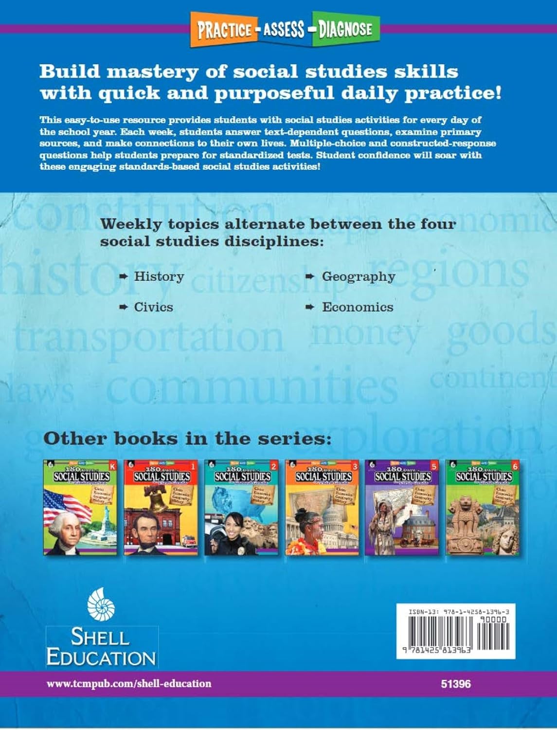 180 Days: Social Studies, Civics for 4th Grade Practice Workbook for Classroom and Home