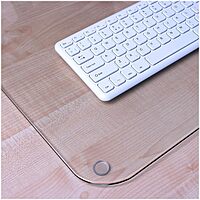 Desktex Glaciermat Anti-Skid Tempered Glass Desk Pad, 19-inch x 24-inch, Clear (FCDE1924G)