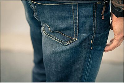 5.11 Tactical Men's Defender-Flex Slim Jeans, Fitted Waistband, 7 Pockets, Style 74465