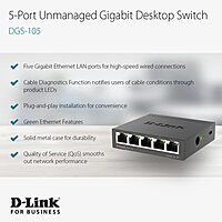 D-Link Gigabit Unmanaged Metal Fan-Free Desktop/Wall-Mount Switch