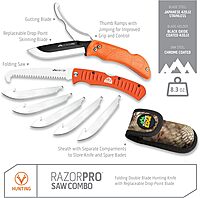 OUTDOOR EDGE RazorPro 3.5" Folding Knife with RazorSafe Replaceable Blade & Saw