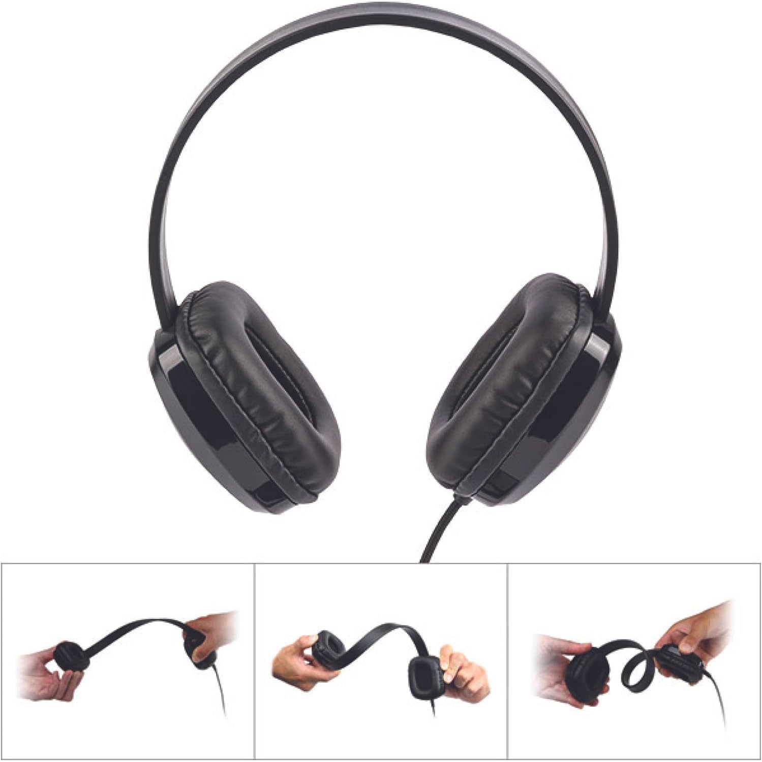Cyber Acoustics USB Stereo Headphones for PCs and Other USB Devices in The Office, Classroom or Home (ACM-6005) 1 Unit