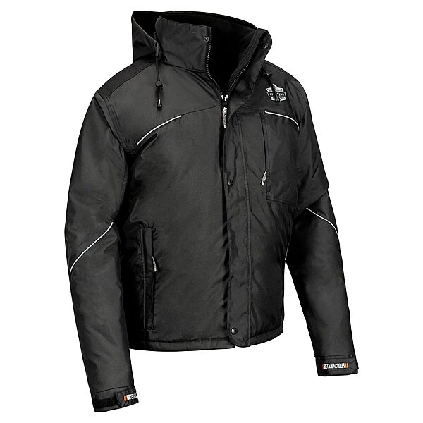 ERGODYNE N-FERNO 6467 Winter Work Jacket, Workwear Outerwear, Thermal Insulation, Removable Hood
