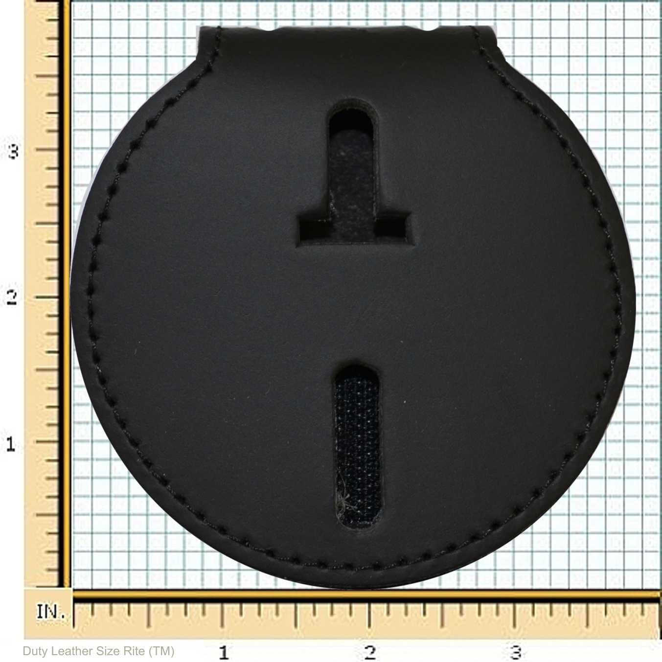 PERFECT FIT SHIELD WALLETS Round Belt Clip Badge Holder with Pocket and Chain