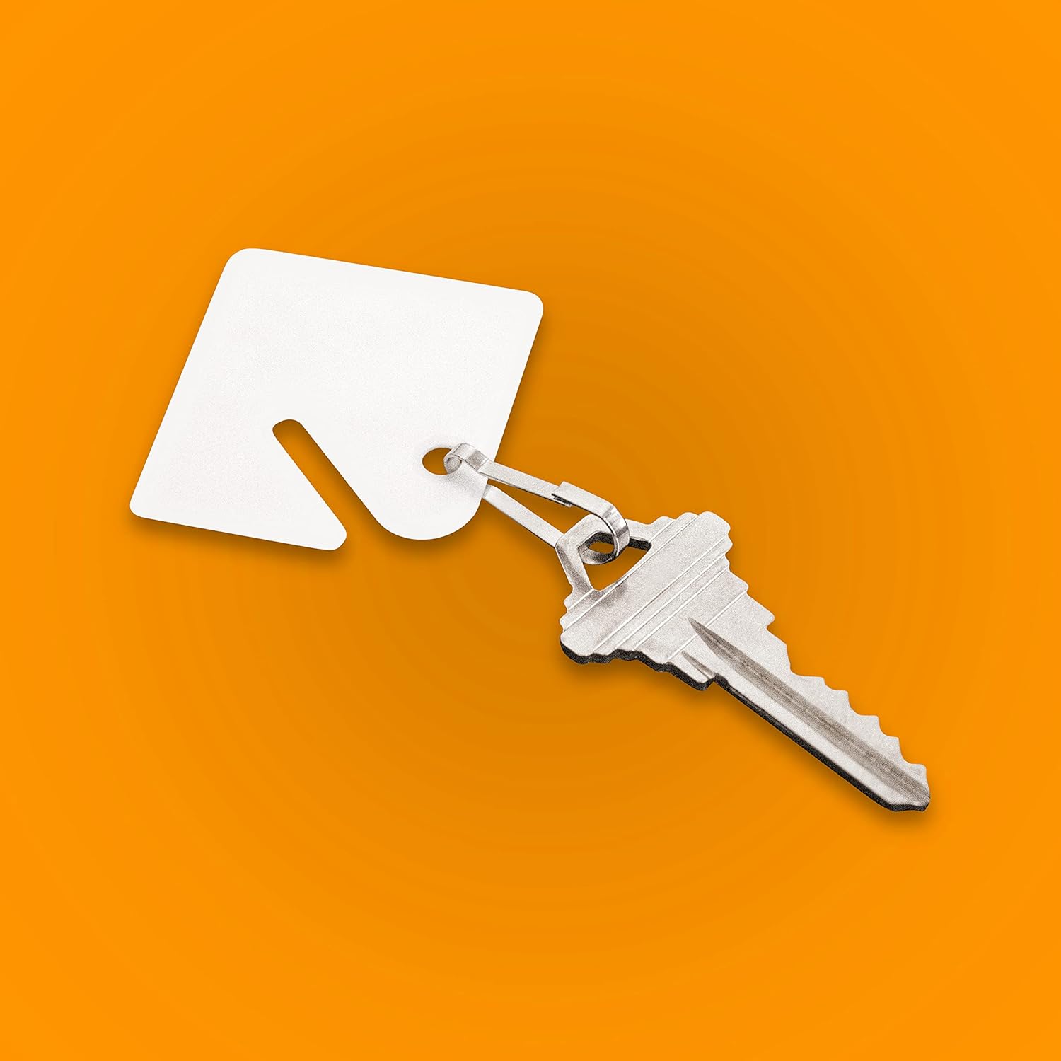 Nadex Slotted Key Tags, White, Pack Of 20 Tags