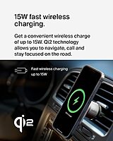 Belkin MagSafe-Compatible Wireless Car Charger with 15W Fast Charging, Powerful Magnetic Vent Holder for iPhone 16, 15, 14