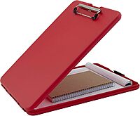 SAUNDERS SlimMate Letter-Size Plastic Storage Clipboard with Low-Profile Clip