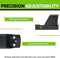 Meprolight MPO-F Open Emitter Pistol Red Dot Sight - RMR Footprint, 3-Segment Reticle, Shake Awake, IPX7 Waterproof