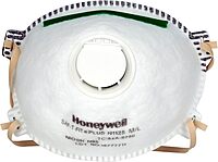 Honeywell NIOSH-Approved N95 Respirator Mask with Exhalation Valve for Airborne Particulates (RWS-54006)