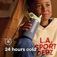 HYDRO FLASK Kids Water Bottle - 12 oz Stainless Steel Insulated with Straw Cap