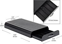 Mind Reader Nespresso Compatible Capsule Drawer, Countertop Organizer, Coffee Pod Holder, Storage, 9.25"L x 15"W x 2"H