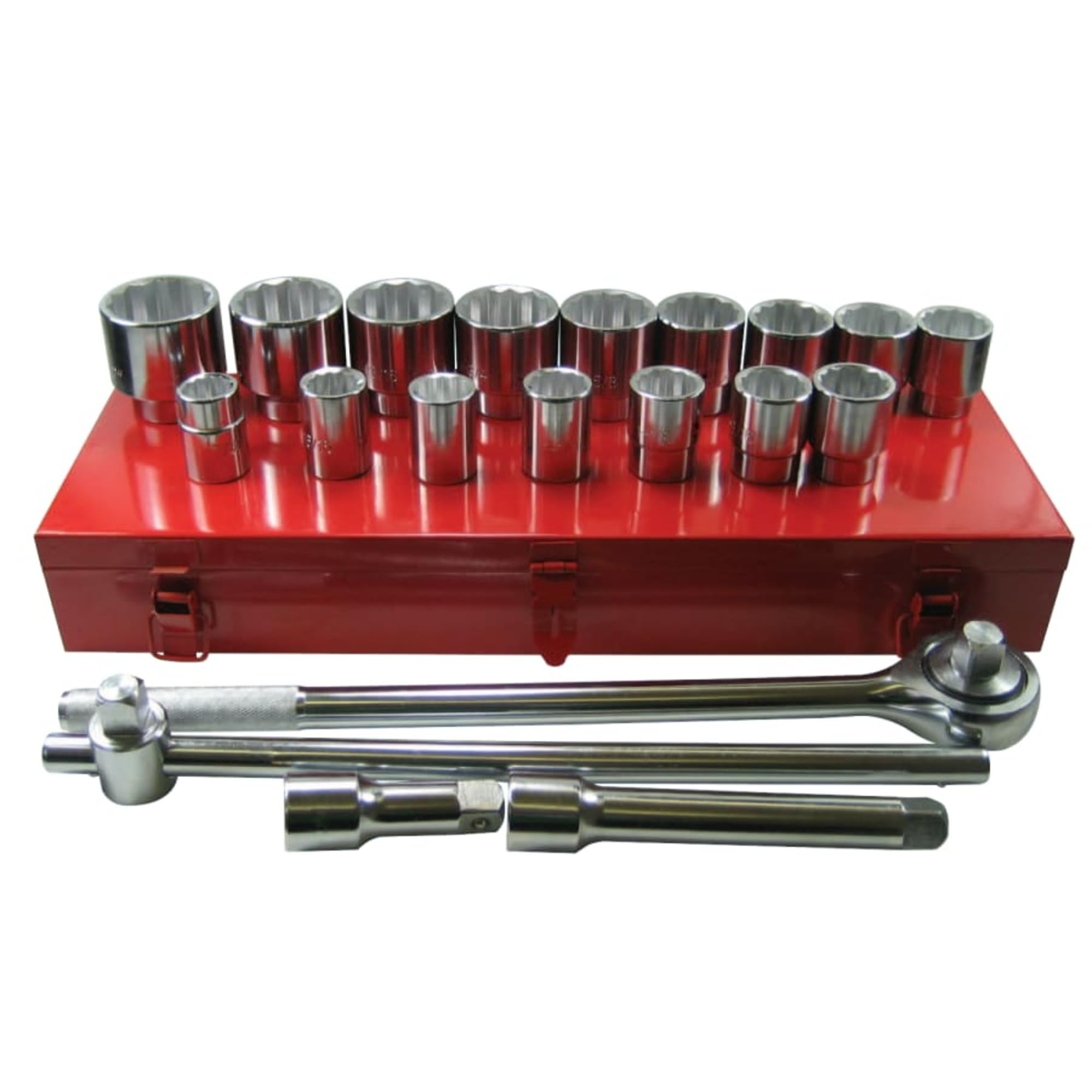 103-07-880, 21 Piece 3/4 in DR. SAE Socket Set 12 PT
