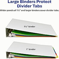 Avery Dividers for 3 Ring Binders, 8 Tab Plastic Binder Dividers, Pockets, Insertable Big Tabs, Multicolor, Extend Beyond Sheet Protectors, 1 Set (11903) Dividers 1 Set