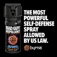 BYRNA BGR MAX Pepper Spray + Tear Gas | Attacker Tracker UV Dye | Military Strength Self-Defense Stream Spray