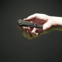 Schrade Delta Class Kinetic BLK Folder 8in with 3.5in AUS-8 Steel Blade and G10 Handle for EDC