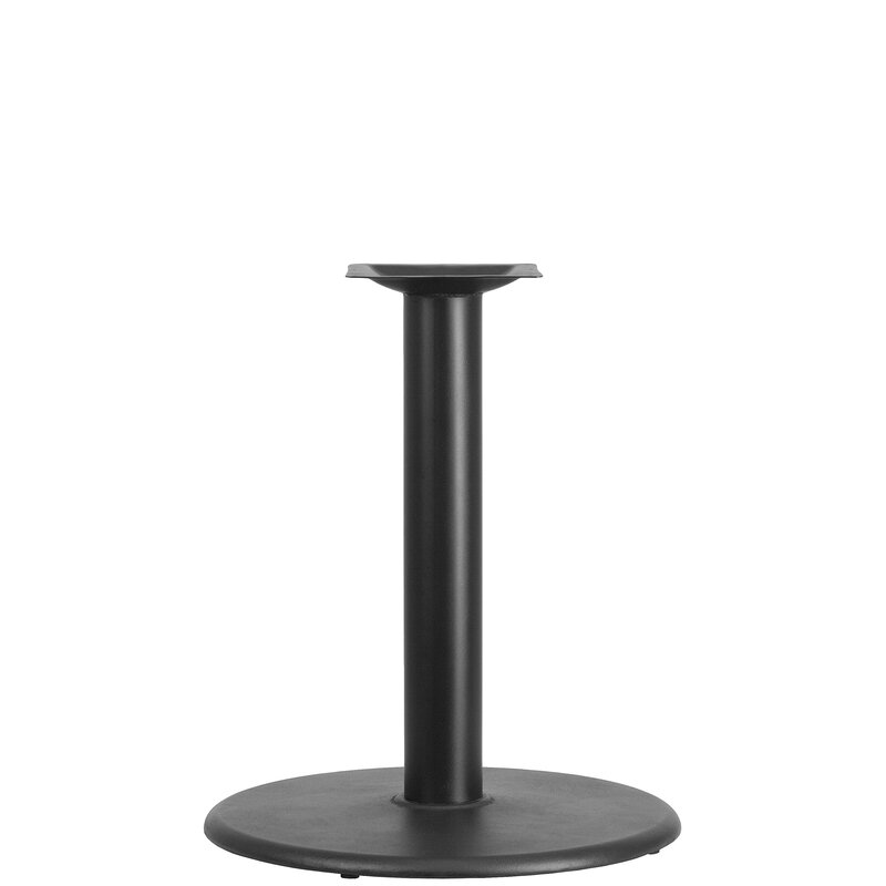Flash Furniture Round Restaurant Table Base With 4ft"-Diameter Table-Height Column, 28-1/2inH x 24inW x 24inD, Black