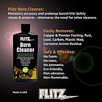 Flitz Gun Bore Cleaner - 7.6oz Bottle of USA-Made Gun Cleaning Solvent to Clean & Remove Rust, Lead Build Up, Ammo Residue