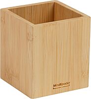 MIND READER Bamboo Desktop Organizer Office Storage