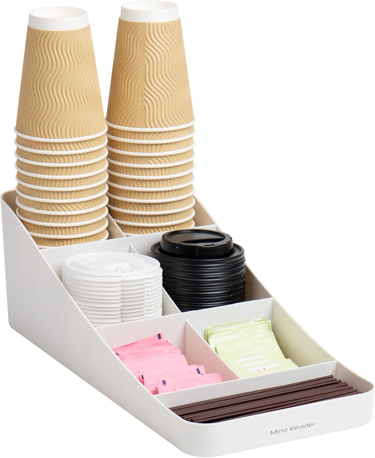 MIND READER 7-Compartment Countertop Condiment Organizer