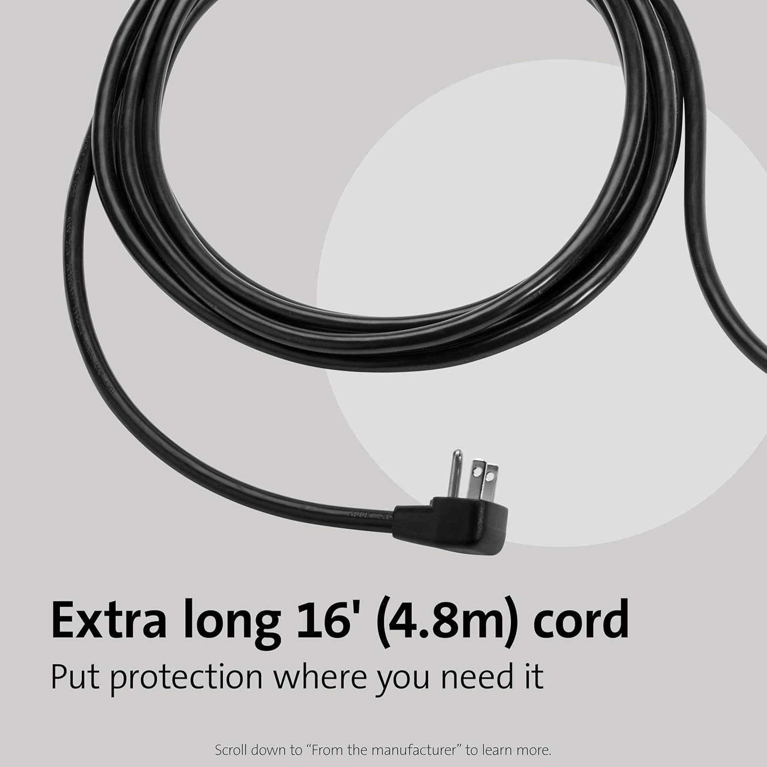 Kensington SmartSockets 6-Outlet, 16-Foot Cord, & 1500 Joules Tabletop Surge Protector (K62634NA) 16-Foot Cord Tabletop