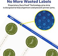 Avery Glossy White Lollipop Labels, Sure Feed Technology, 1.5" x 4"