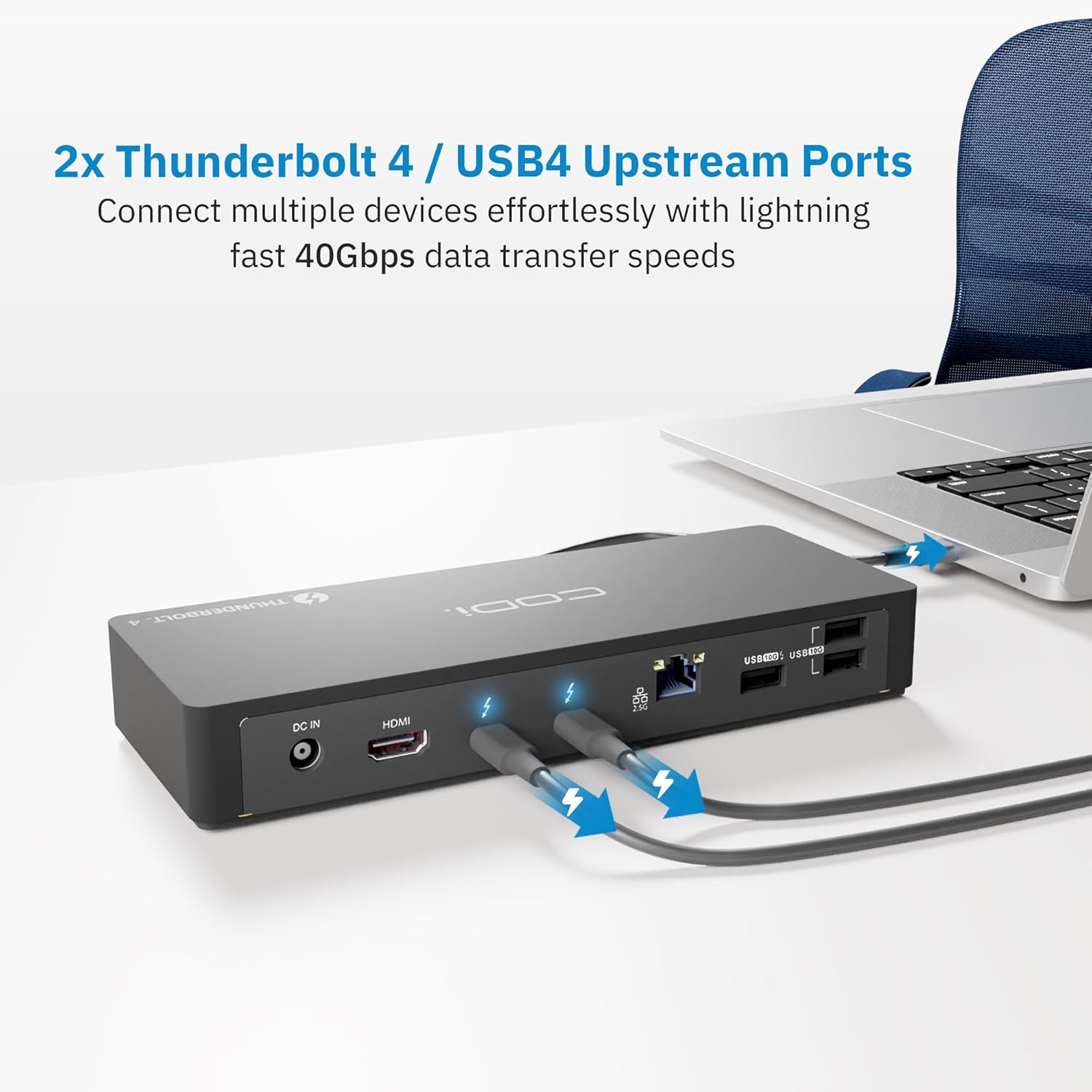 CODi Centro T4 10-in-1 Thunderbolt 4 Docking Station - Charging Capability - Memory Card Reader - SD - DSTB4101