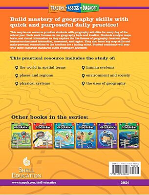 180 Days™: Social Studies, Geography for 3rd Grade Practice Workbook for Classroom and Home, Cool and Fun Practice Created by Teachers (180 Days of Practice)